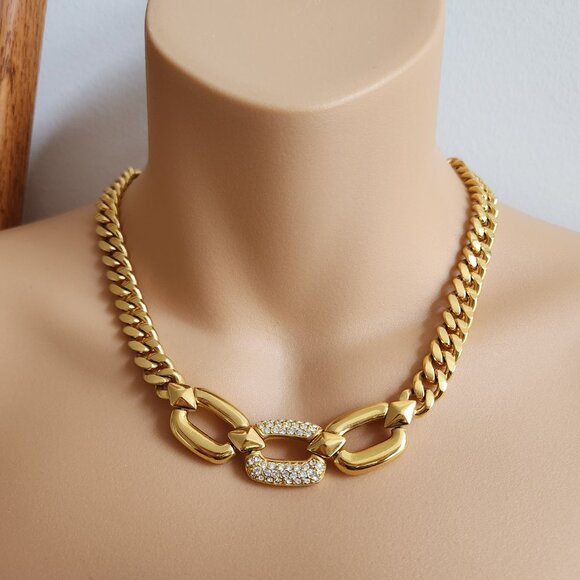 1980 S.A.L (SWAROWSKI FOR THE USA) VINTAGE NECKLACE & EAR RINGS WITH CLEAR CRYS - Picture 7 of 7